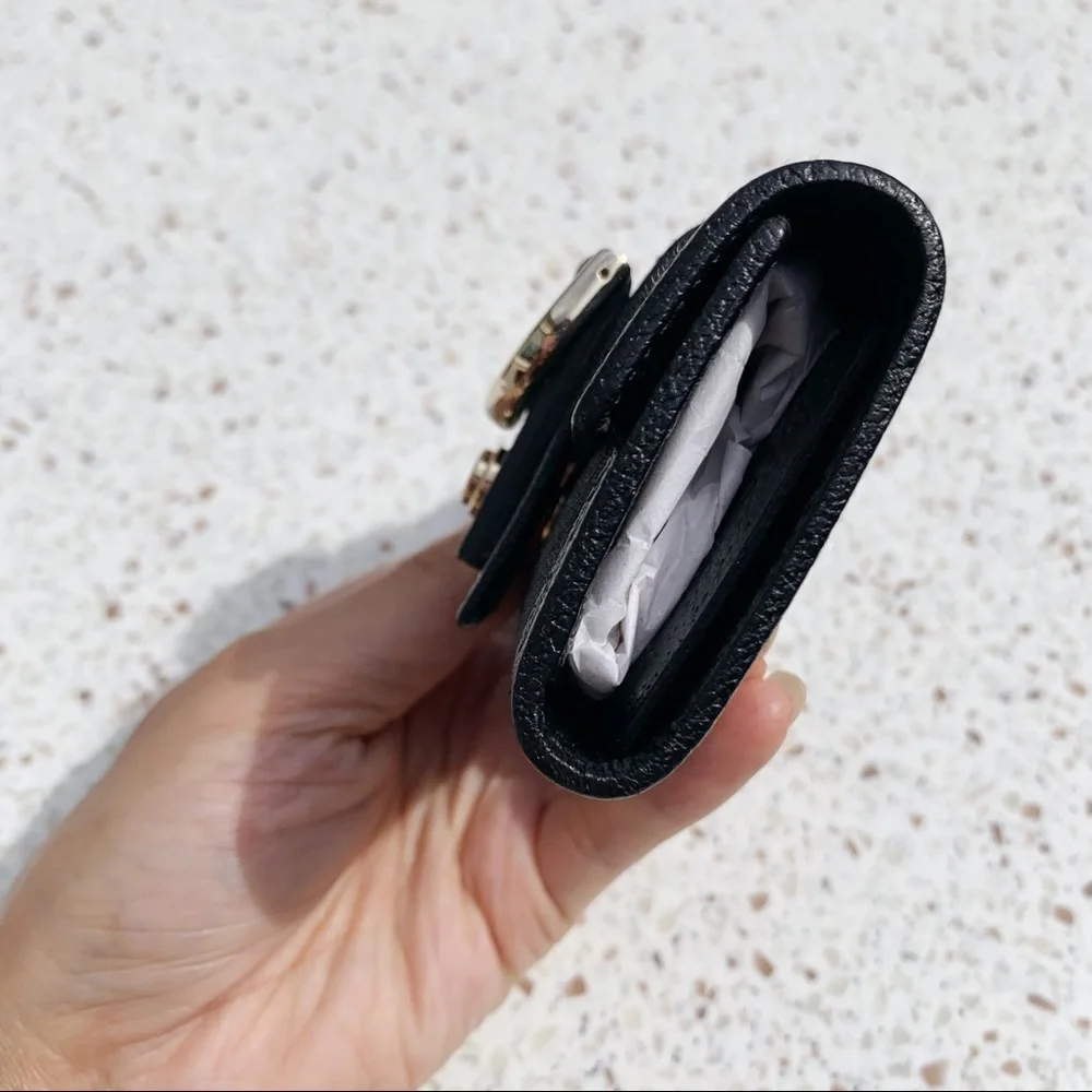 NWT Authentic D-ring GG Canvas Leather Key Wallet - Picture 2 of 6